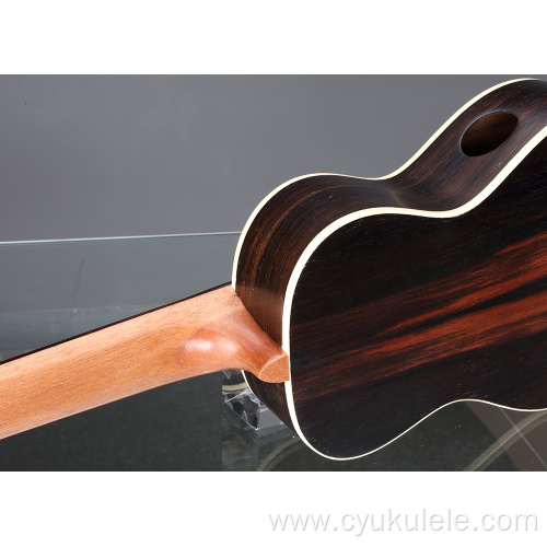Ebony ukulele custom lettering